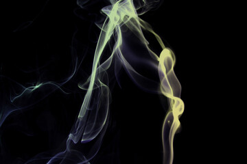 Smoke move freely in the air