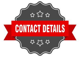 contact details label. contact details isolated seal. sticker. sign