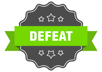 defeat label. defeat isolated seal. sticker. sign