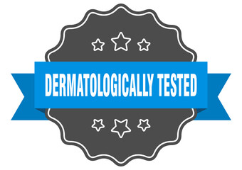 dermatologically tested label. dermatologically tested isolated seal. sticker. sign