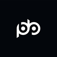 PB or P B letter alphabet logo design in vector format.
