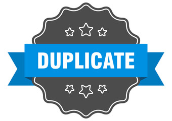 duplicate label. duplicate isolated seal. sticker. sign