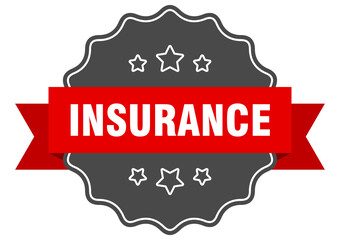 insurance label. insurance isolated seal. sticker. sign
