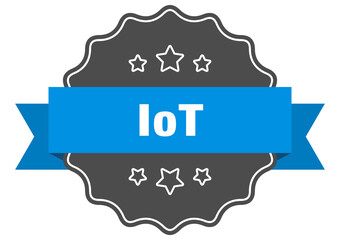 iot label. iot isolated seal. sticker. sign