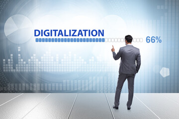 Digital transformation and digitalization concept