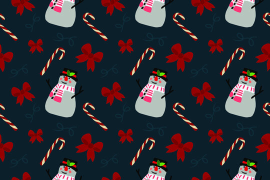 plano de fundo natal gelado, bonecos de neve divertidos, simbolos natalinos, la&ccedil;o, doces, fundo escuro