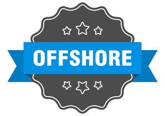 offshore label. offshore isolated seal. sticker. sign