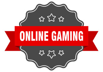 online gaming label. online gaming isolated seal. sticker. sign