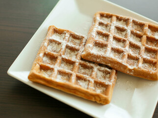 waffles on a plate