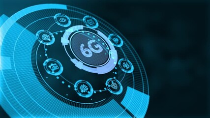 The concept of 6G network, high-speed mobile Internet, new generation networks. Business, modern technology, internet and networking concept. - Powered by Adobe