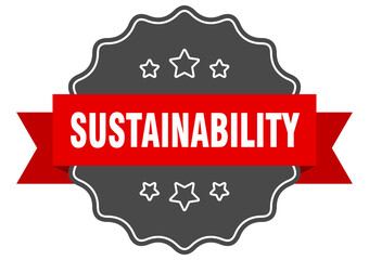 sustainability label. sustainability isolated seal. sticker. sign