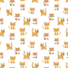 seamless pattern with cute animal charater