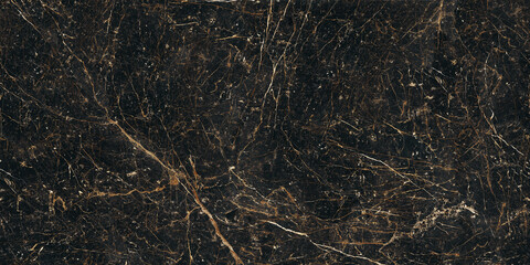 Plakat black marble texture with natural pattern for background. Natural Italian Marble