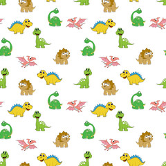 seamless pattern with cute animal charater