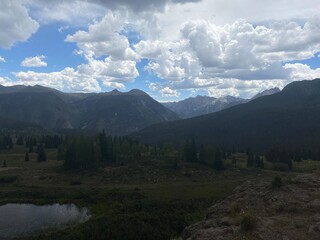 mountain landscape with clouds