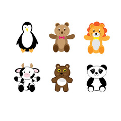 illustration vector graphic of cute  animal character cartoon isolated, perfect for cover, book, birthday card, gift card, wrap paper, sticker, t-shirt, memo, decoration