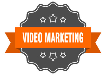 video marketing label. video marketing isolated seal. sticker. sign