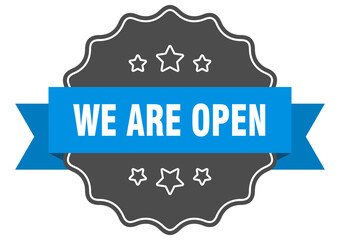 we are open label. we are open isolated seal. sticker. sign