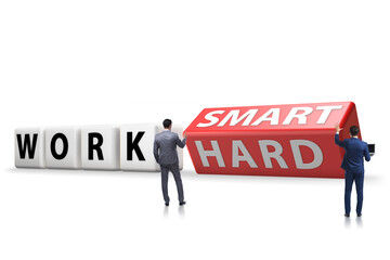 Concept of working smart not hard