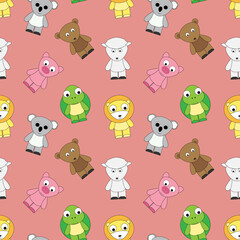 seamless pattern with cute  ornament