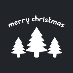 Merry Christmas - Creative typography lettering for Holiday Gift card EPS Vector 