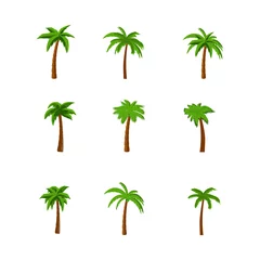 Fototapeten palm trees set © Curut Design Store
