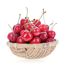 Cherry berry isolated on white background.