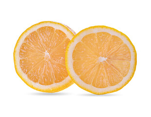 fresh lemons isolated on white background.