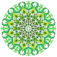 Mandala flower decoration, hand drawn round ornament