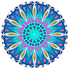 Mandala flower decoration, hand drawn round ornament