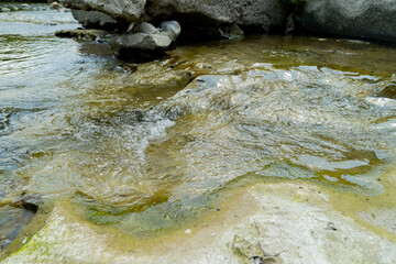 田舎の住宅街を流れる小川