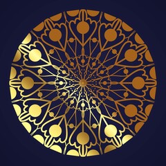 Mandala art ornament Luxury, with gold color