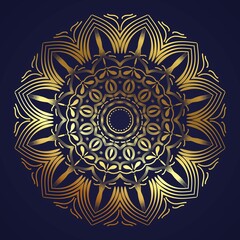 Mandala art ornament Luxury, with gold color