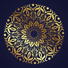 Mandala art ornament Luxury, with gold color