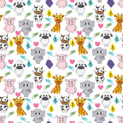 seamless pattern with cute ornament