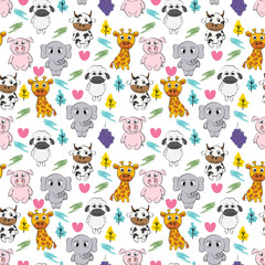 seamless pattern with cute ornament