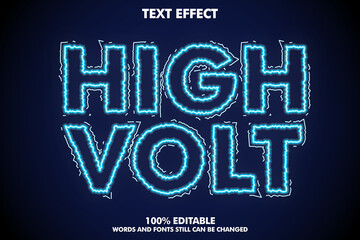 Electrical high volt text effect