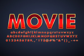 Naklejka na ściany i meble Cinematic alphabet design