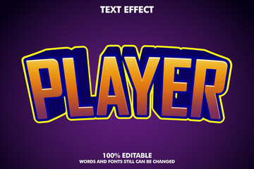 3D extrude text effect editable