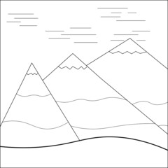 vector illustration of mountains