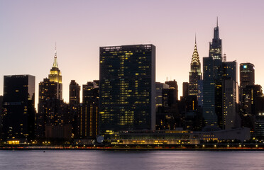 Fototapeta na wymiar Empire and Chrysler State Buildings in the Manhattan Skyline