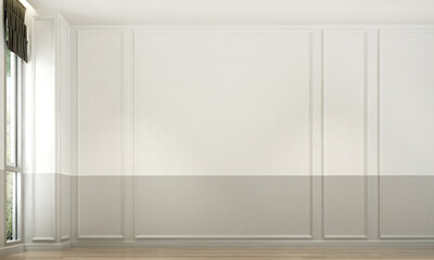 Naklejka na ściany i meble Modern luxury empty living room interior design and white and grey pattern wall background 