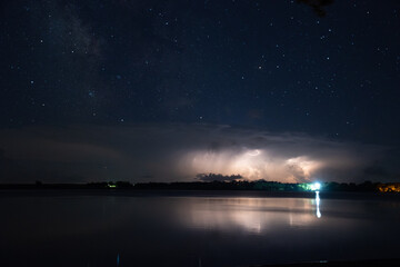 Lake Herman Lighting, reflection, and stars