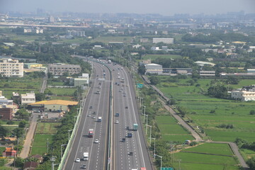 Obraz premium The view from an airplane in Taiwan