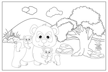 coloring cute animal for kids