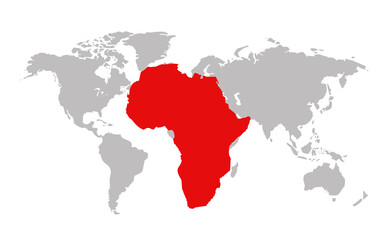 Fototapeta na wymiar Africa map vector illustration