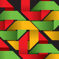 Abstract Woven Square Seamless Pattern Background Vector Illustration