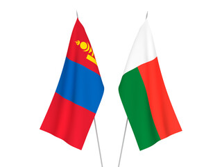 Madagascar and Mongolia flags