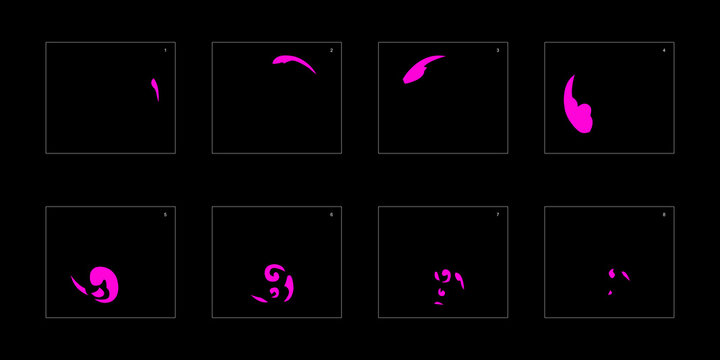 Smoke effect. poison smoke animation sprite sheet. classic poison smoke effect animation for game or cartoon or animation. vector style poison animation effect 1798.