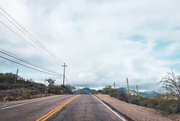 road in the arizona countryside